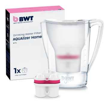 bwt Tischwasserfilter Aqualizer 2,7 Liter, weiß, 1 Kartusche