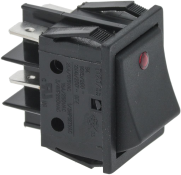 MC020 Schalter 2-Polig Schwarz 16A 250V