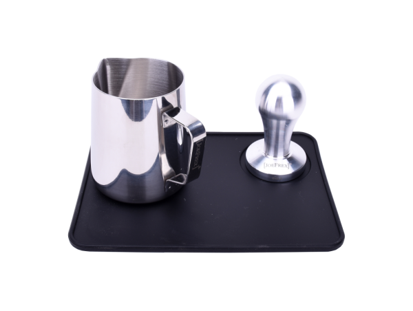 Tampermatte Schwarz - Tamping Matte mit Tamperstand