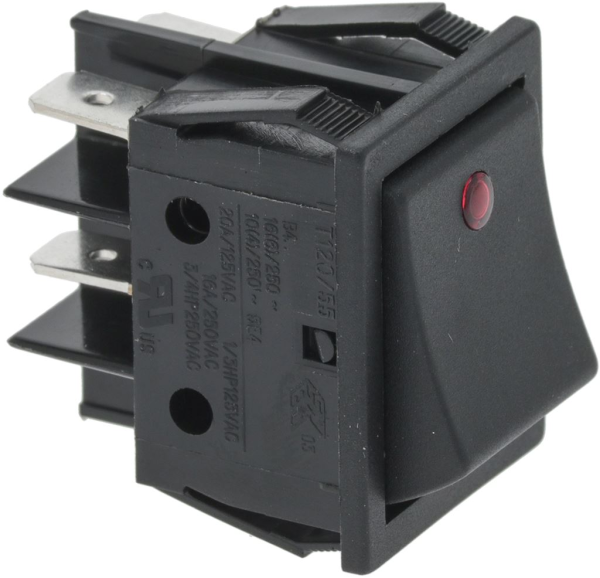 MC020 Schalter 2-Polig Schwarz 16A 250V
